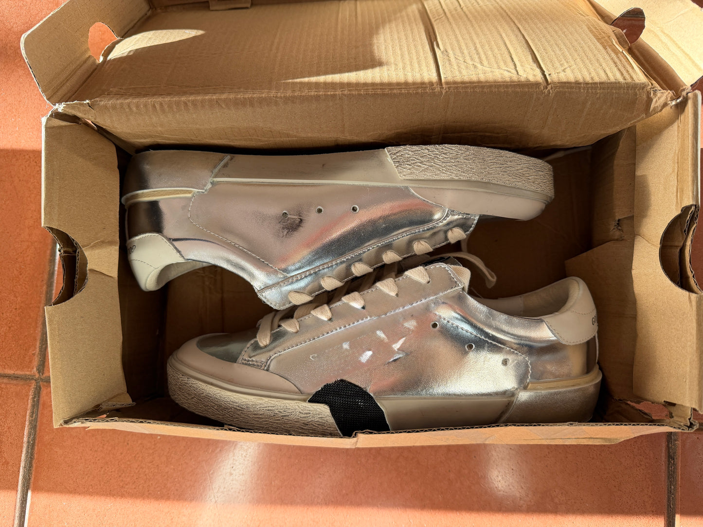 Zapatilla Estrella plata